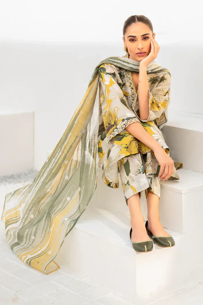 Iznik Luxury Dhanak Embroidered 3 piece Unstitched