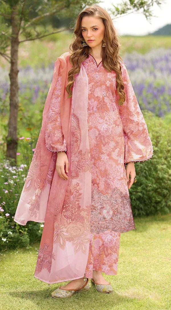 Baroque Linen Embroidered 3 Piece suit