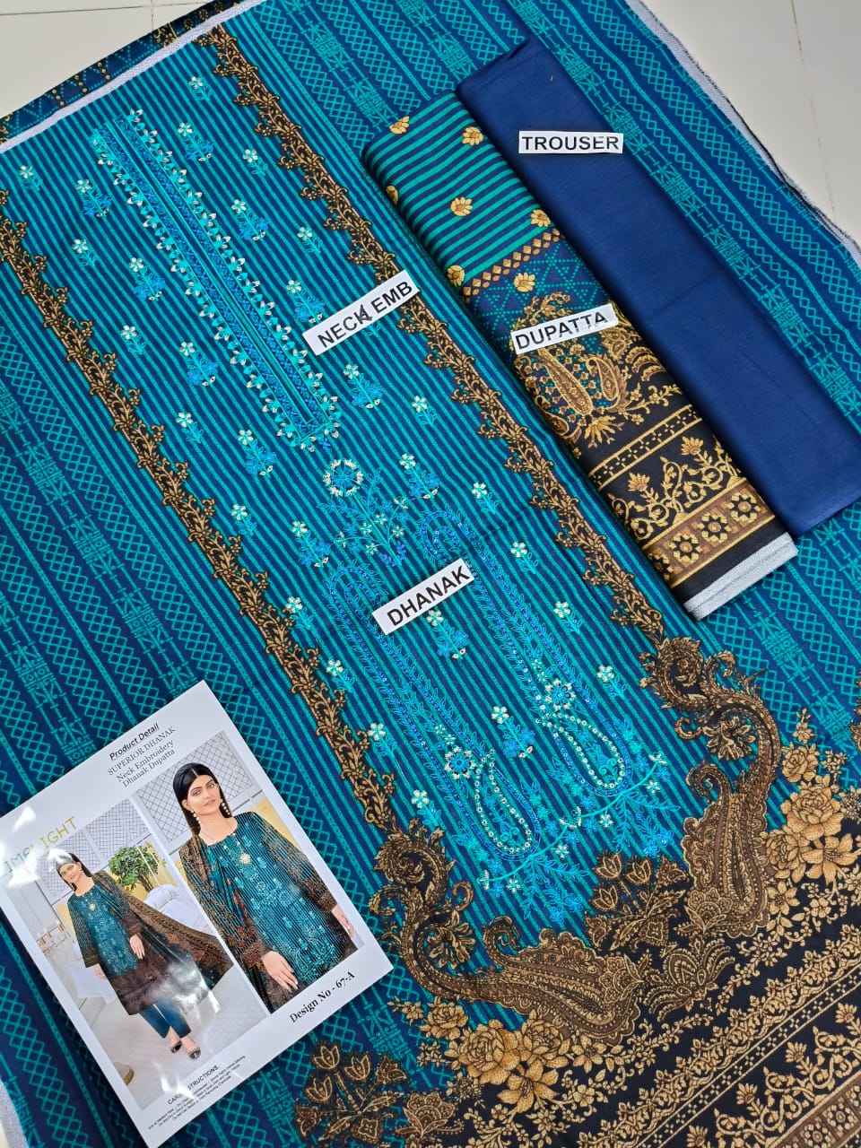 Limelight Superior Dhanak Embroidery 3 piece unstitched