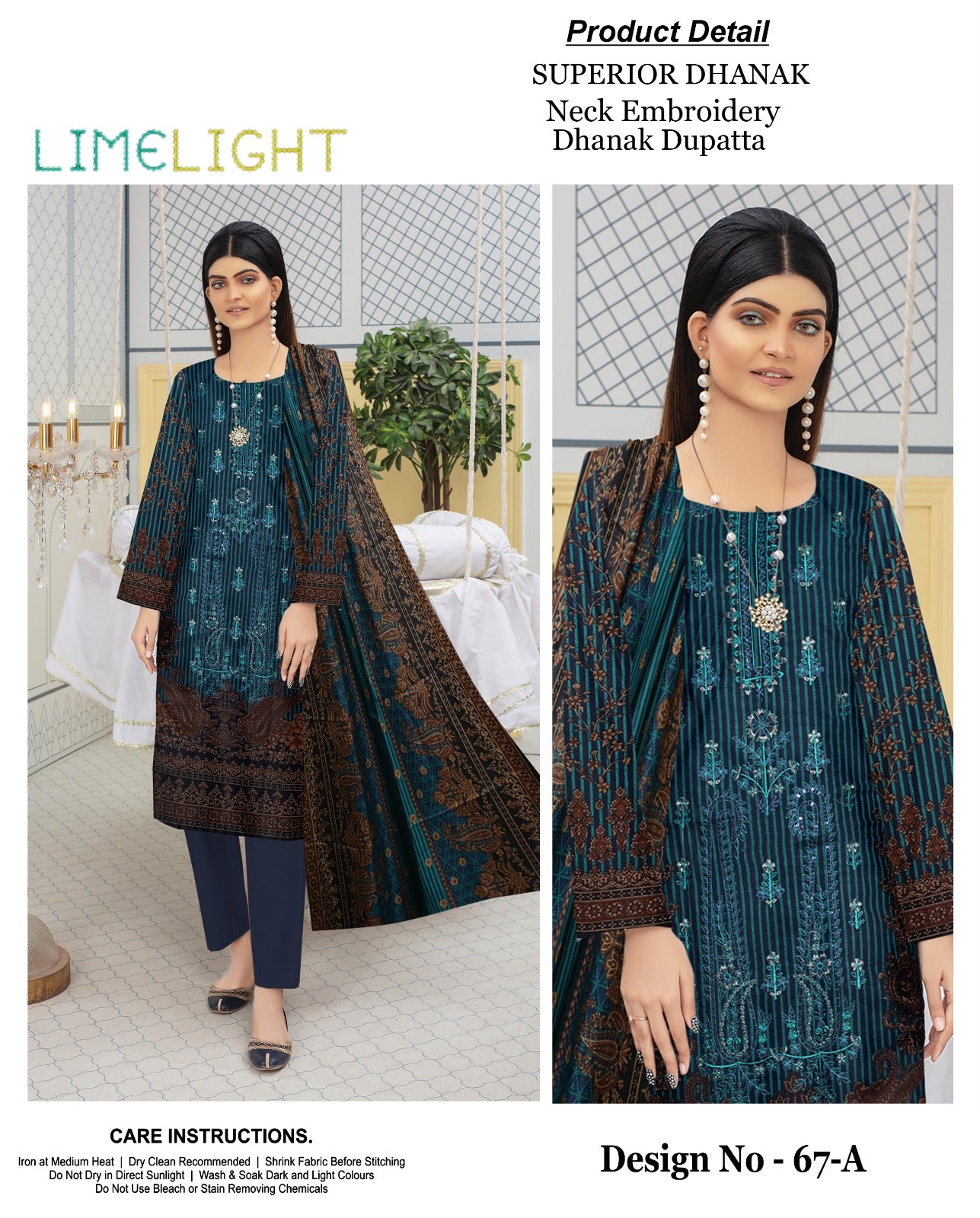 Limelight Superior Dhanak Embroidery 3 piece unstitched