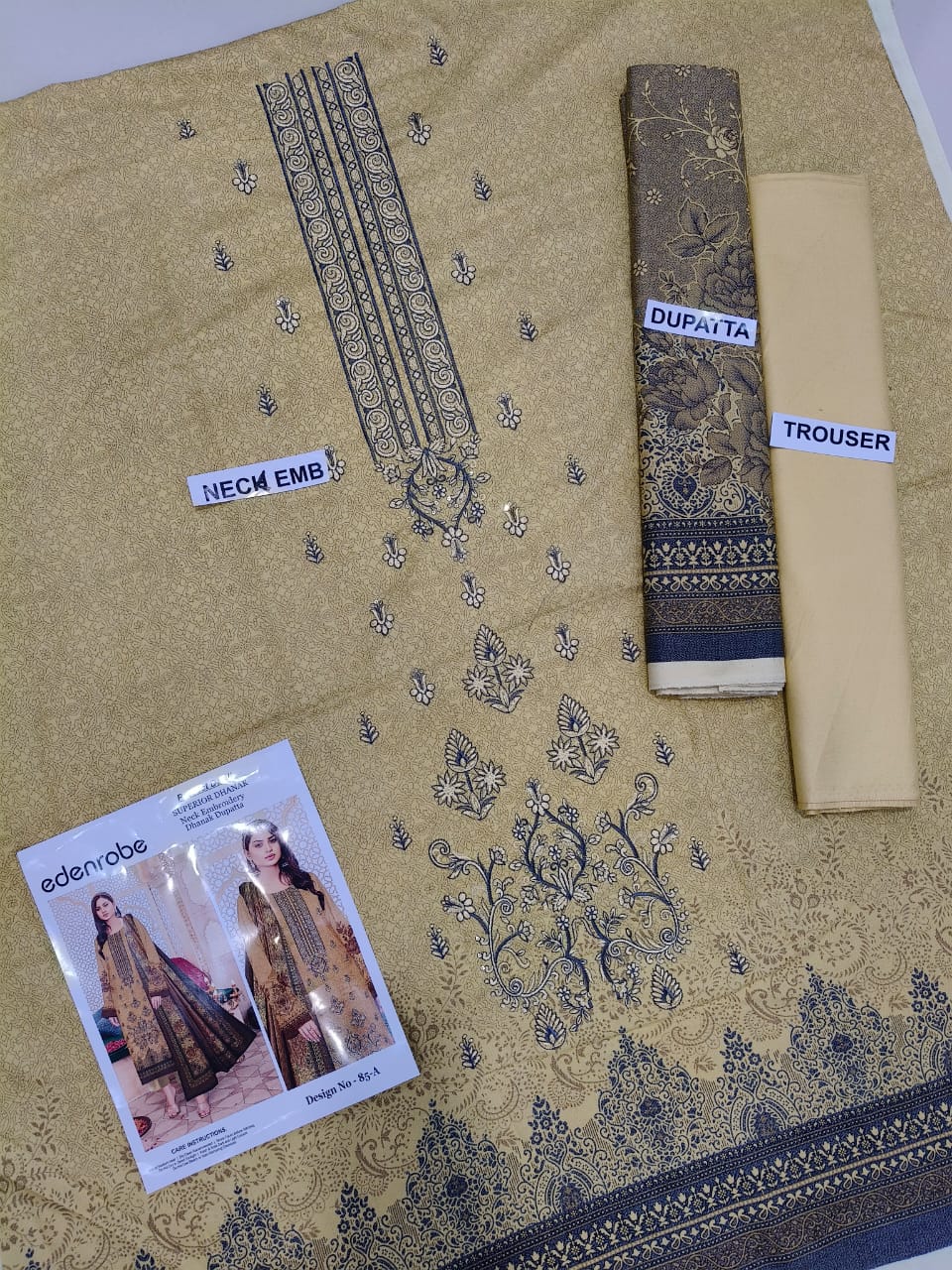 Edenrobe superior Dhanak 3piece unstitched